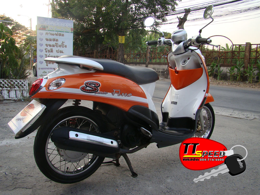 Yamaha Fino-S ขนาดเครื่อง 115 Cc. สีส้ม -ขาว | Ttspeed.Com