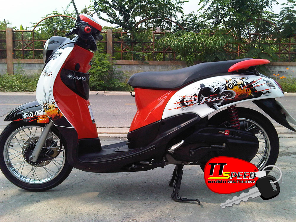 Yamaha Fino สีส้ม-ดำ สวิงอาร์ม ปี53 | Ttspeed.Com