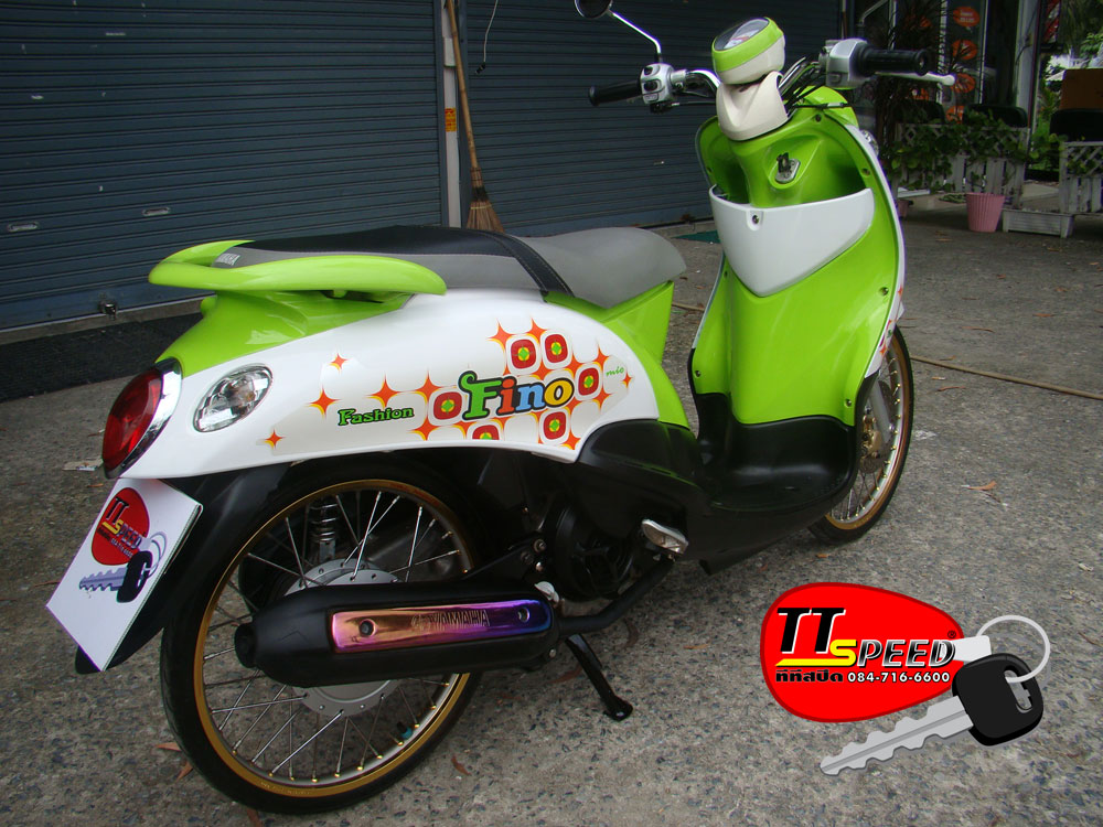 Yamaha รุ่น Fino สีเขียว-ขาว 115 Cc. ปี53 | Ttspeed.Com