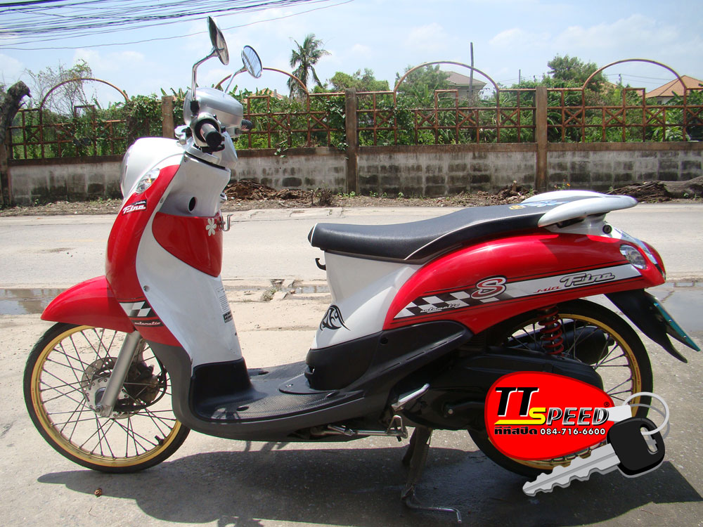 Yamaha รุ่น Fino S สีแดง-ขาว จดทะเบียนปี 51 | Ttspeed.Com